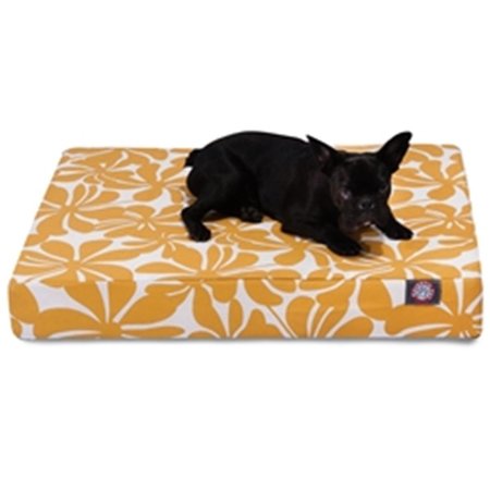 MAJESTIC PET Yellow Plantation Medium Orthopedic Memory Foam Rectangle Dog Bed 78899551415